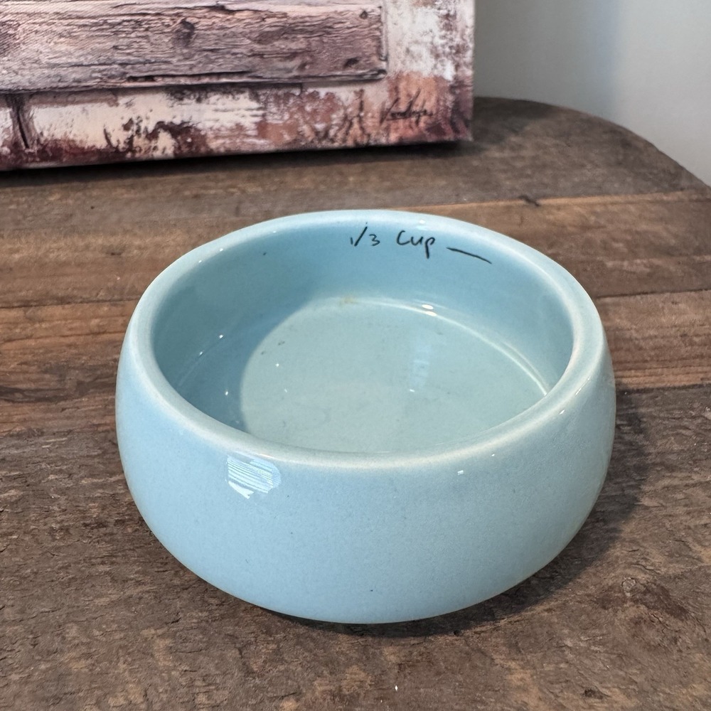 World Market Mason Jar Blue 1/3 Cup Measuring Cup - Ceramic, Nesting, Dishwasher